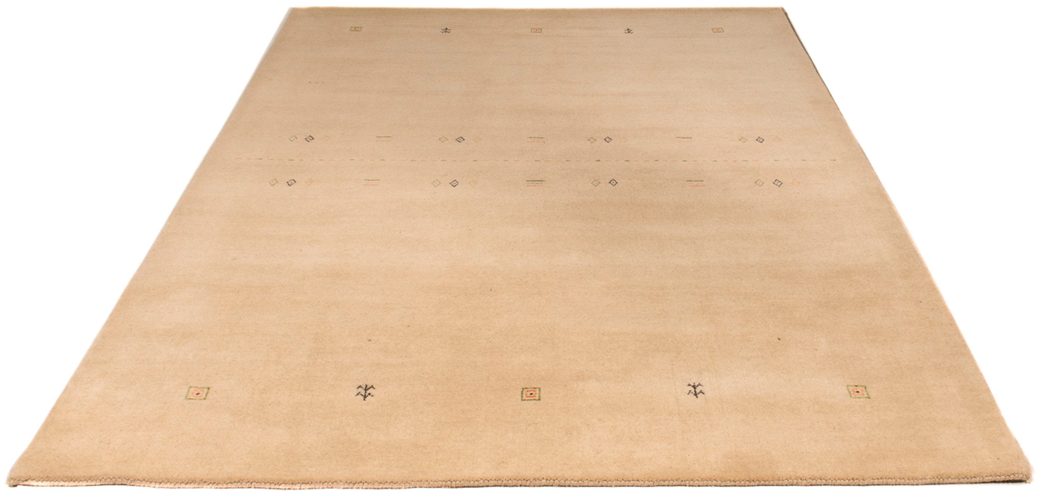 Wollteppich Gabbeh - Loribaft Softy - 240 x 170 cm - beige, morgenland, rechteckig, Höhe: 12 mm, Wohnzimmer, Einzelstück