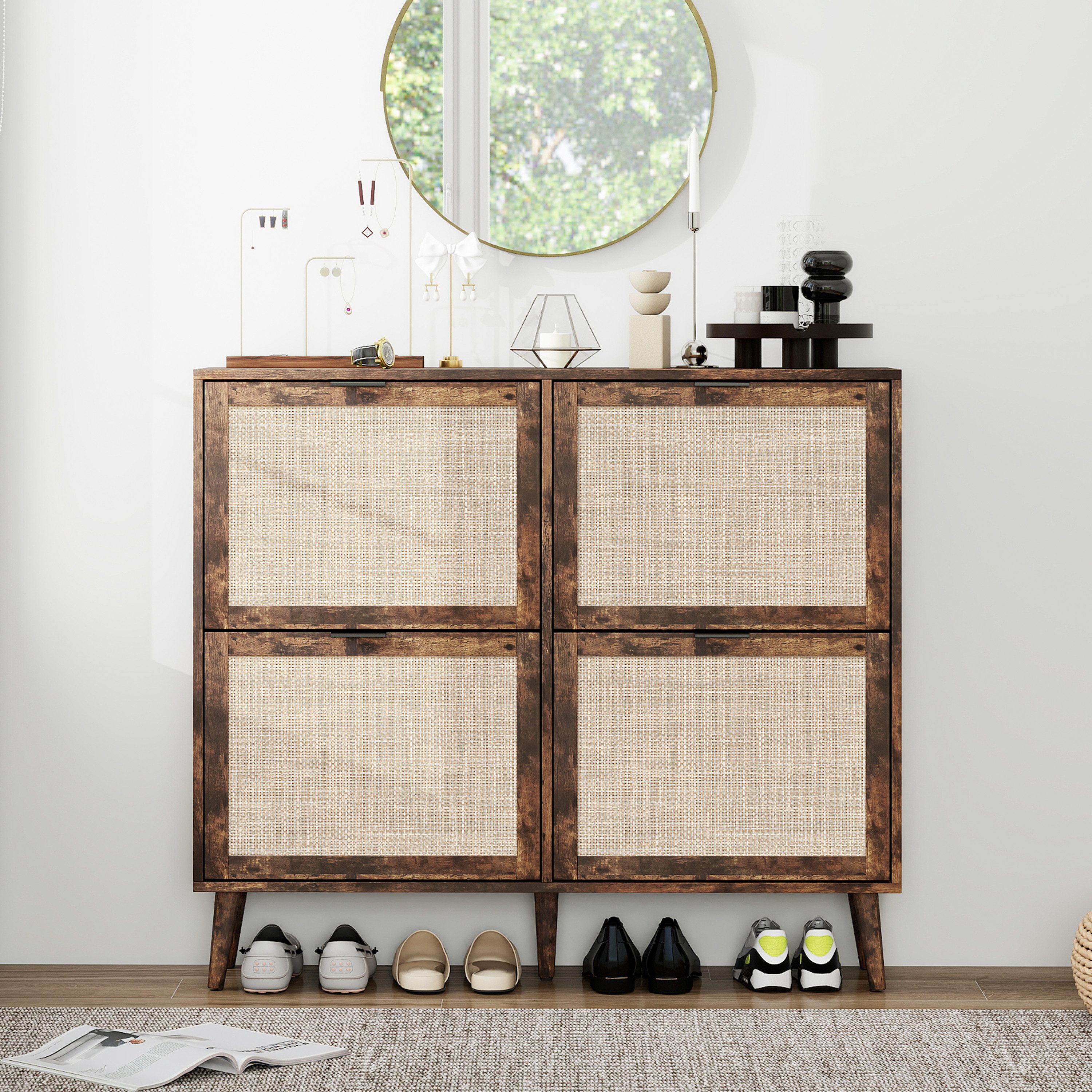 MilestoneHOMELIFE Schuhschrank mit 4 Türen und günstig online kaufen