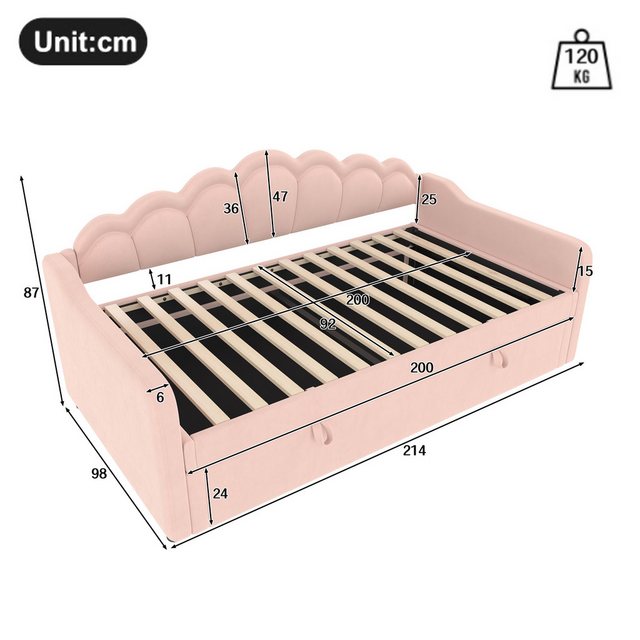 TavilaEcon Boxspringbett Schlafsofa, Hydraulisch Bett mit Stauraum, ohne Ma günstig online kaufen
