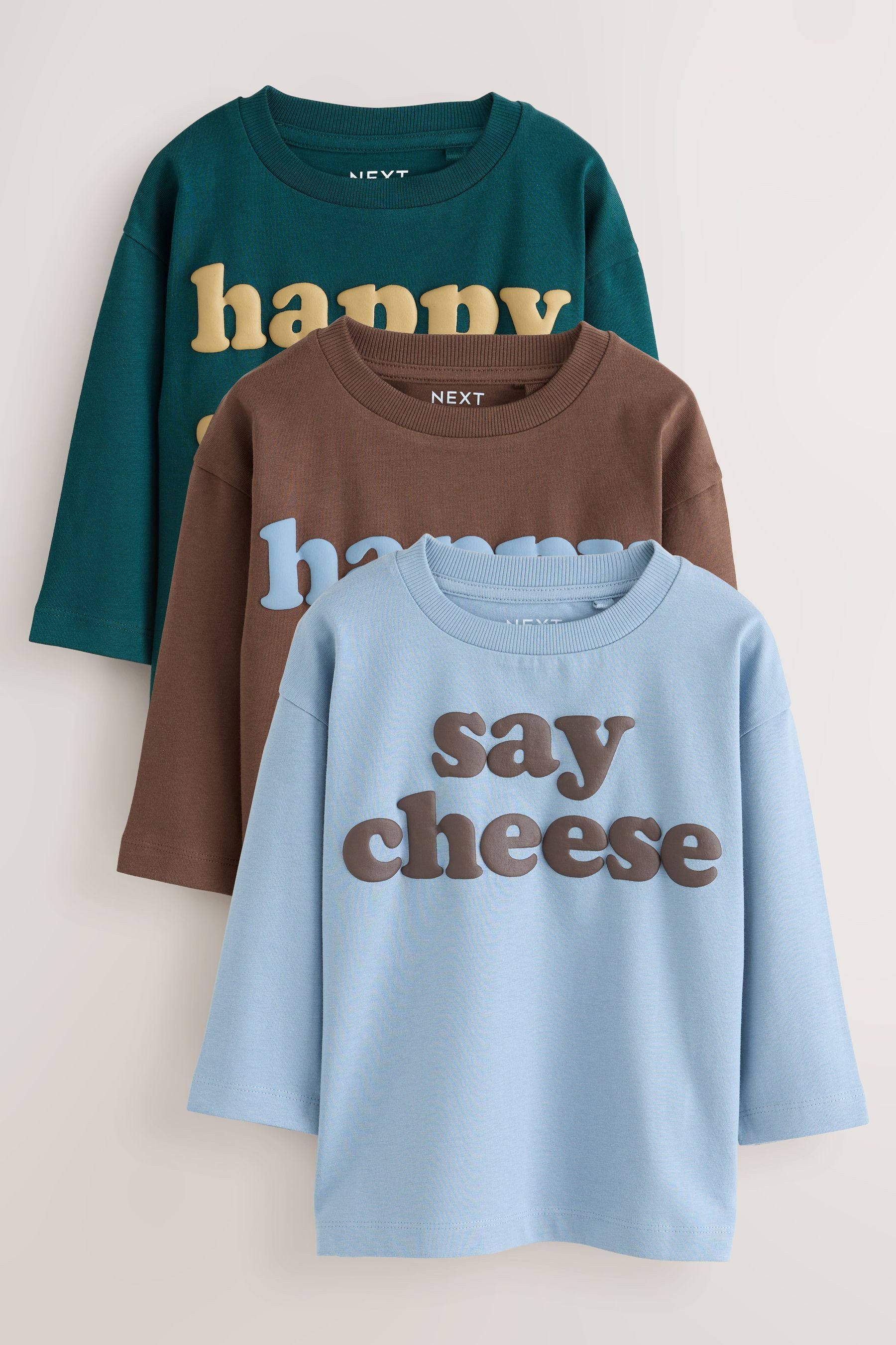 Next Langarmshirt 3er-Pack Langarmshirts mit Grafik (3-tlg)