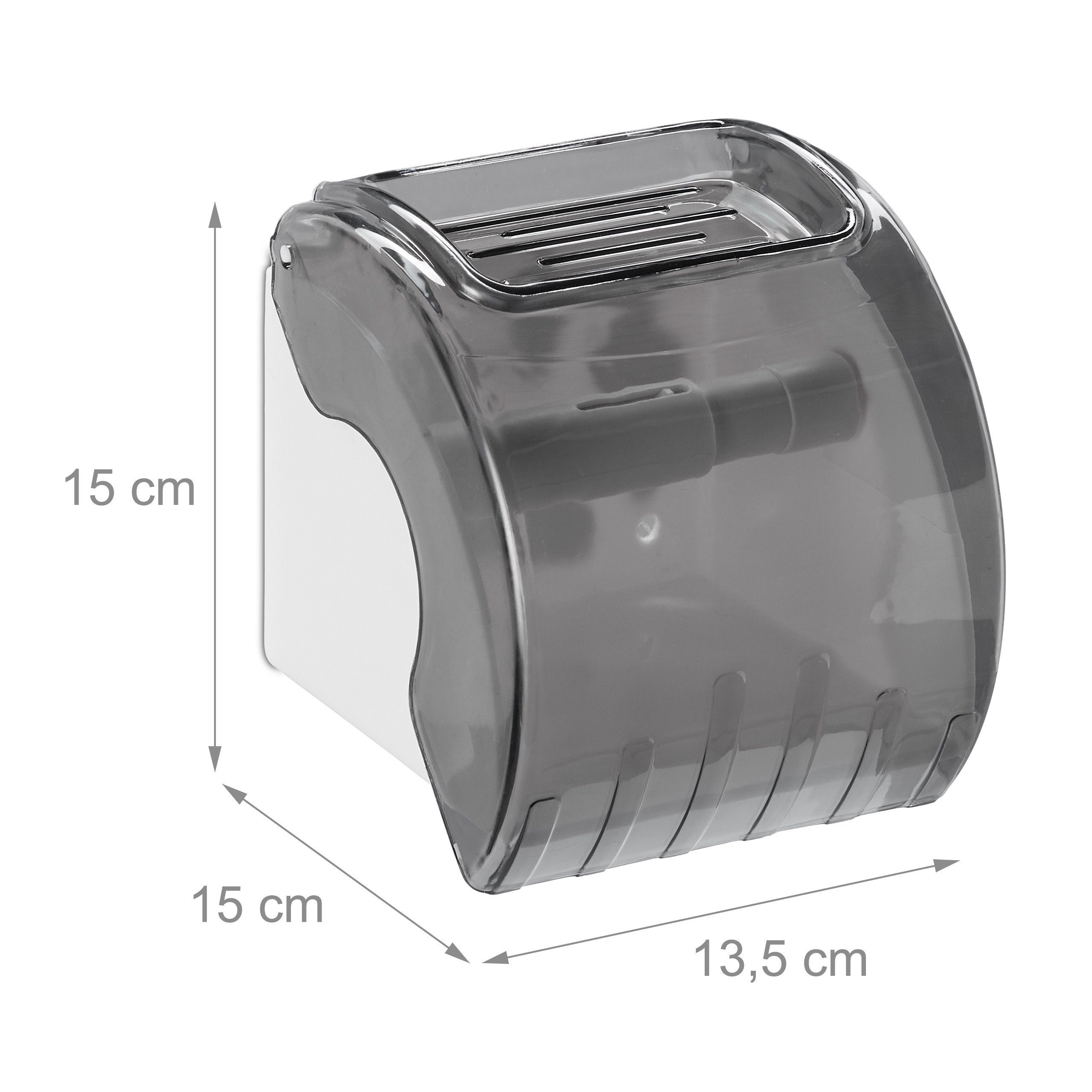 x Toilettenpapierhalter Toilettenpapierhalter mit Ablage 10 relaxdays