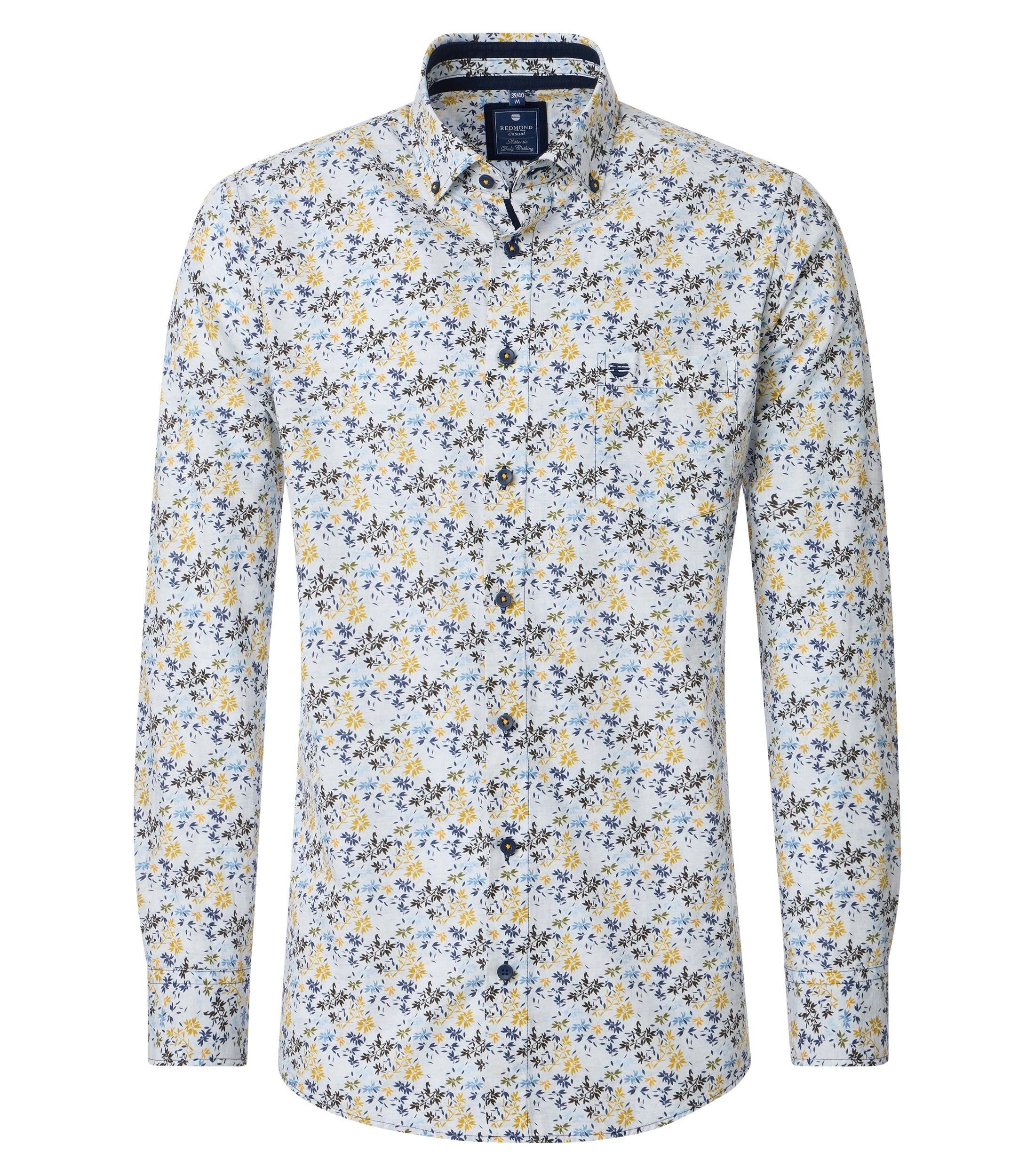 Redmond Langarmhemd Druck Modern Fit günstig online kaufen