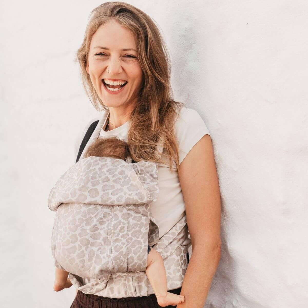 Hoppediz Babytrage Bondolino b.pure, Komforttrage ab Geburt (3 - 20 kg) Bauchtrage, Rückentrage & Hüfttrage – Bild 3 von 5