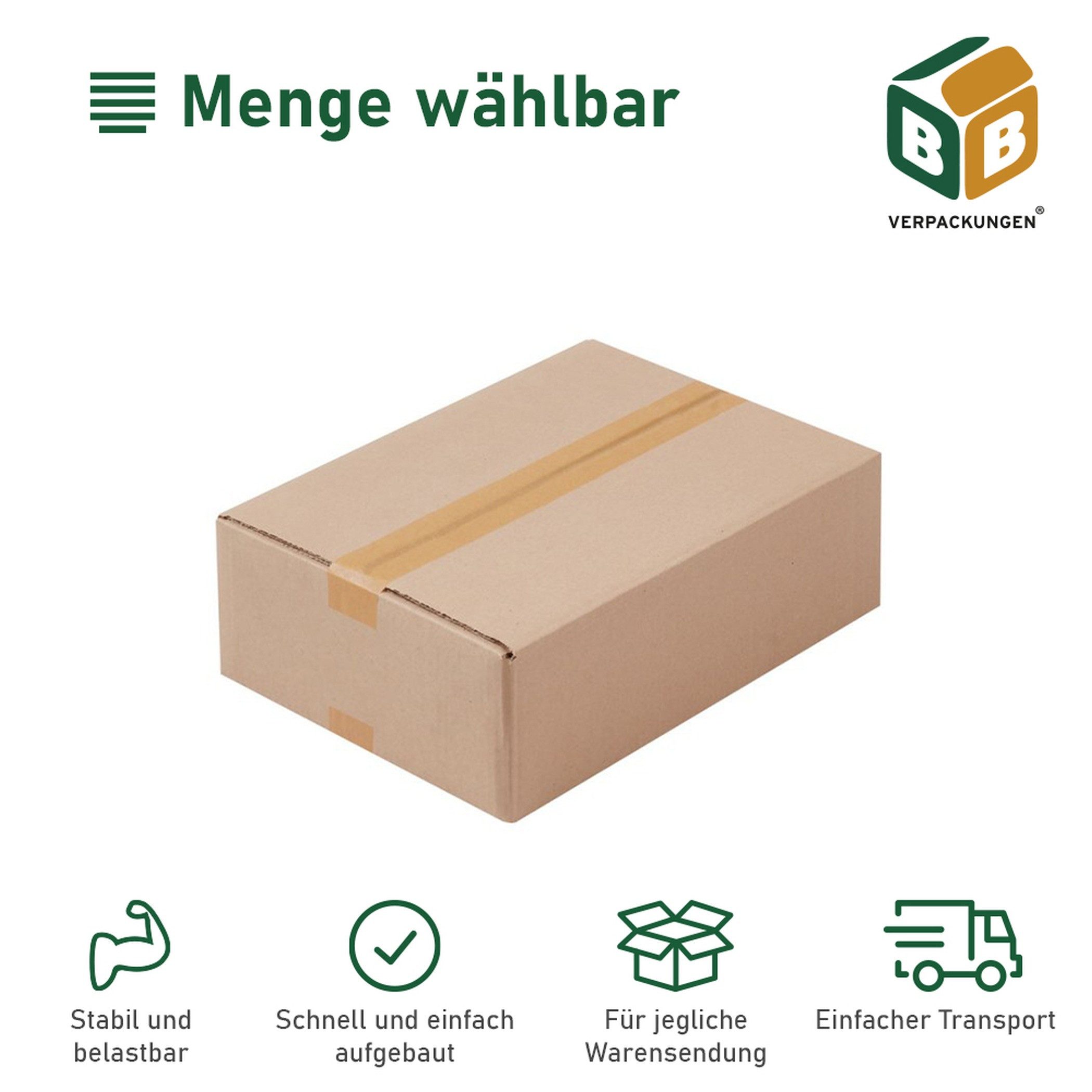 BB-Verpackungen Versandkarton Faltkarton 1-wellig