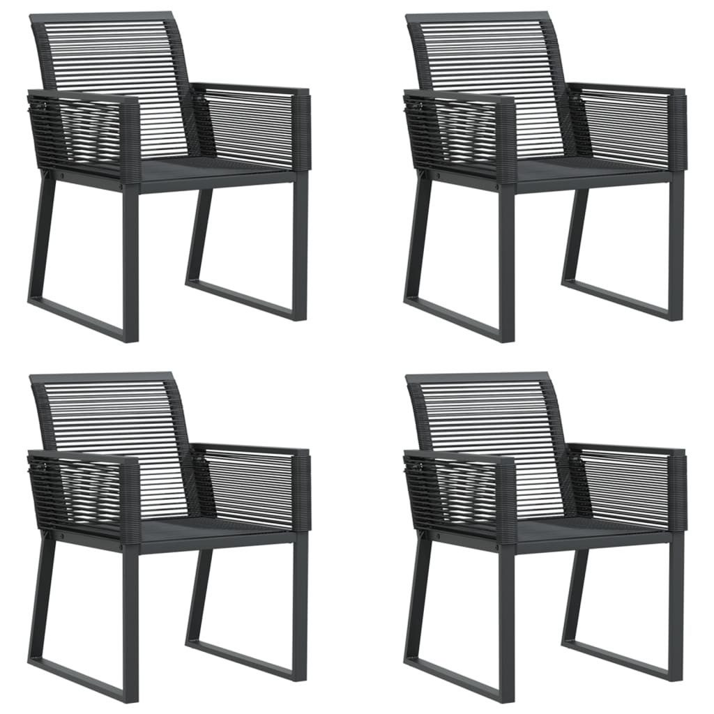 vidaXL Gartenstuhl Gartenstühle 4 Stk. Schwarz günstig online kaufen