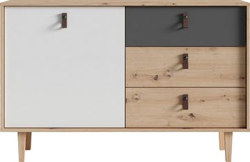 INOSIGN Sideboard Bill, Breite 120 oder 180 cm, Füße aus Eiche Massivholz