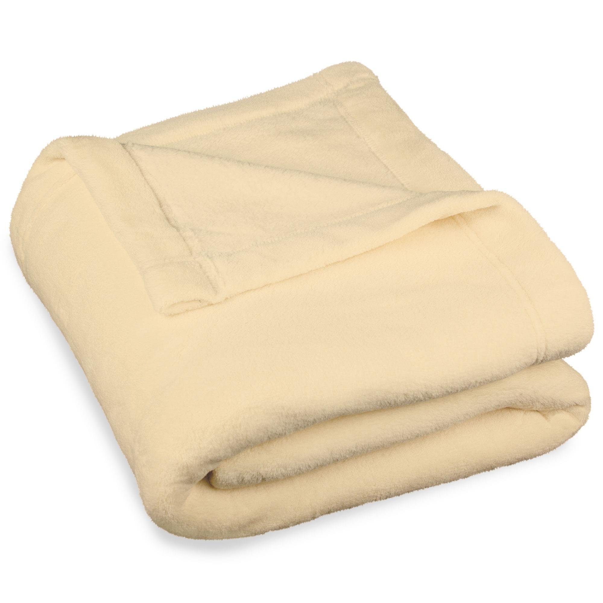 Wohndecke Montreal Kuscheldecke Tagesdecke Fleece Decke 150x200cm blau, Cel günstig online kaufen