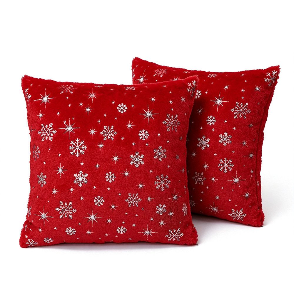 Bomiclss Kissenbezüge 2 Stück Winter Weihnachten Kissenbezug,45x45cm Dekokissen Deko, (2 Stück), für Sofa, Bett und Sessel – ideal für Innen und Außenbereiche