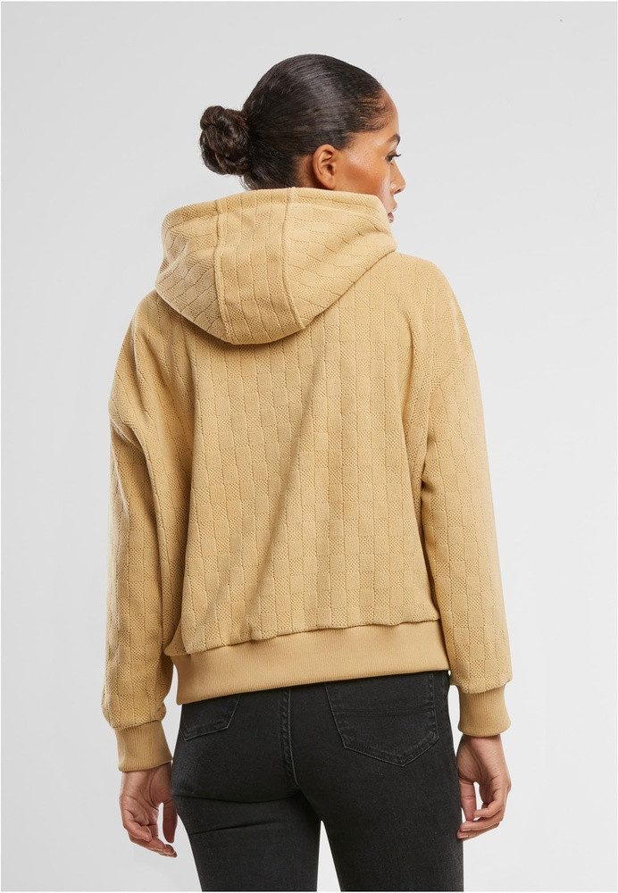 URBAN CLASSICS Hoodie Ladies Jacquard Velvet Oversized Zip Hoody günstig online kaufen