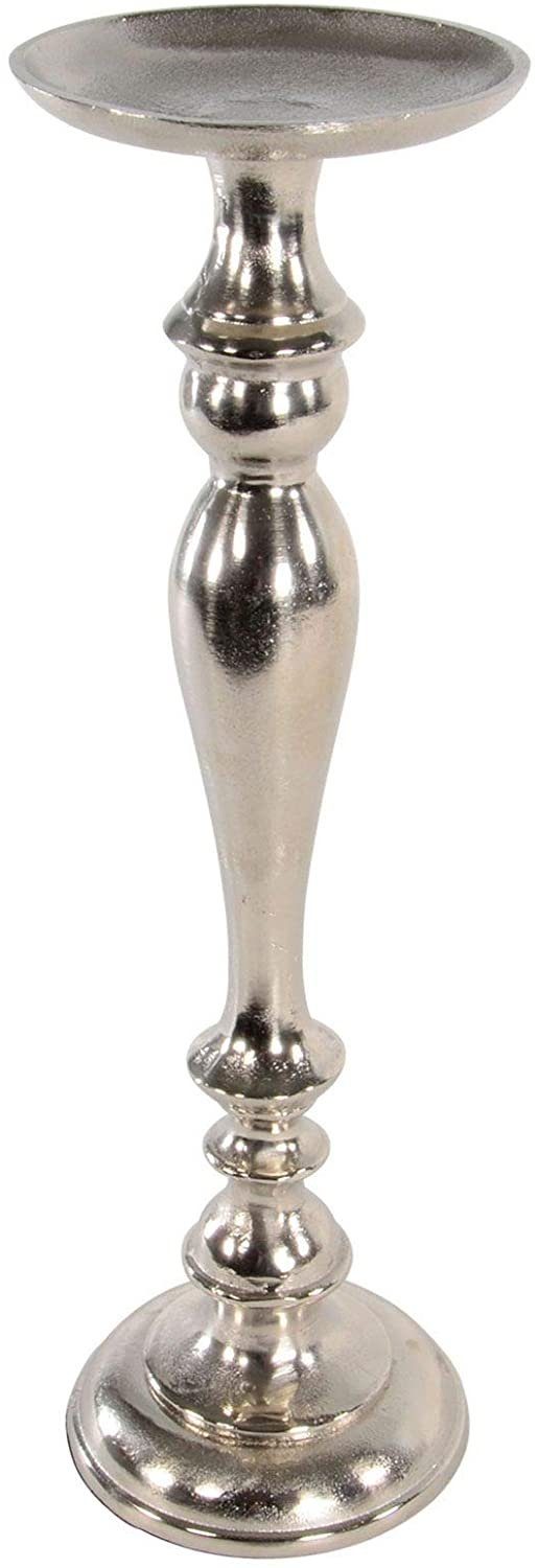 Lesli Living Kerzenständer Kerzenhalter Brush silber Aluminium Kerzenleuchter 51cm gebürstet Kerzenständer