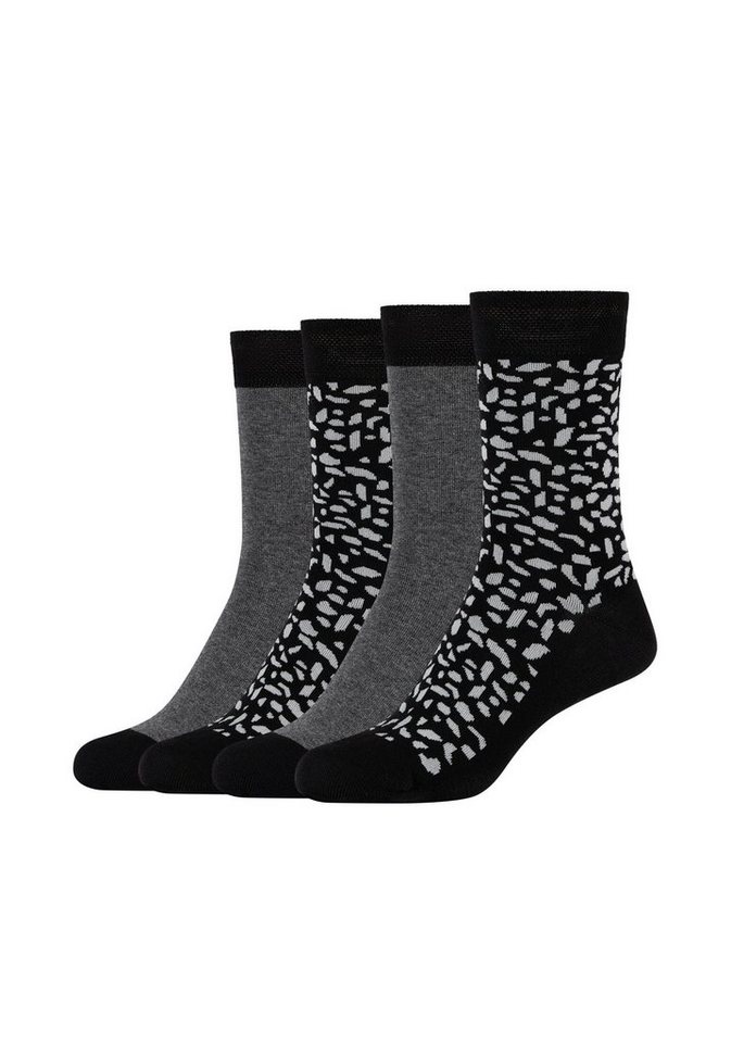 Camano Socken Socken 4er Pack, Socken 4er-Pack mit coolem Punkteprint und  tolle Farben