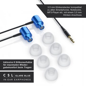 CSL In-Ear-Kopfhörer (InEar Ohrhörer, Dynamischer 8mm Treiber, Noise Reduction Design)