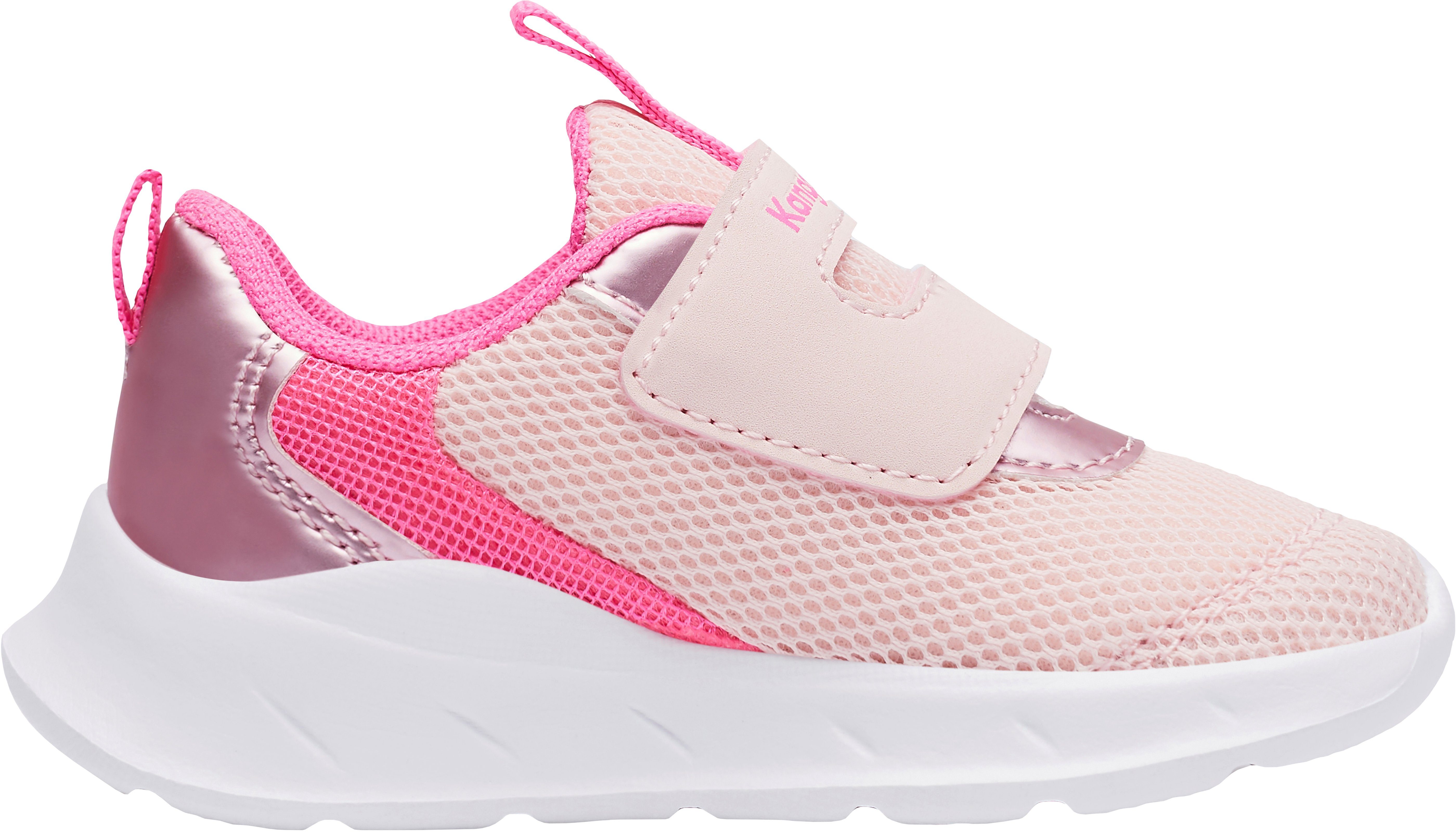 K-IR KangaROOS Klettverschluss V mit rosa-pink Sporty Sneaker