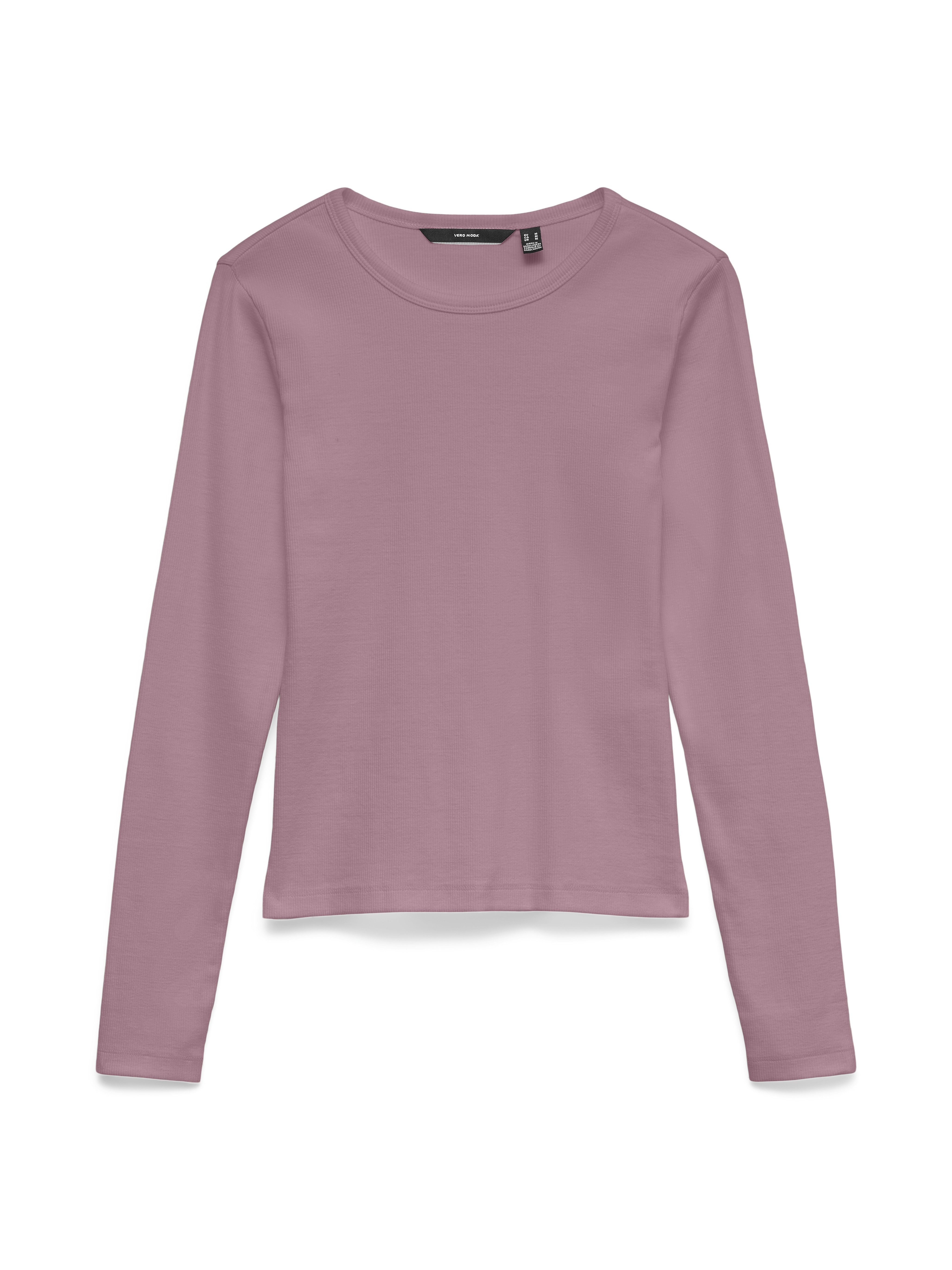 Vero Moda Langarmshirt VMCHLOE LS SHORT TOP JRS NOOS Baumwollmischung, slim fit