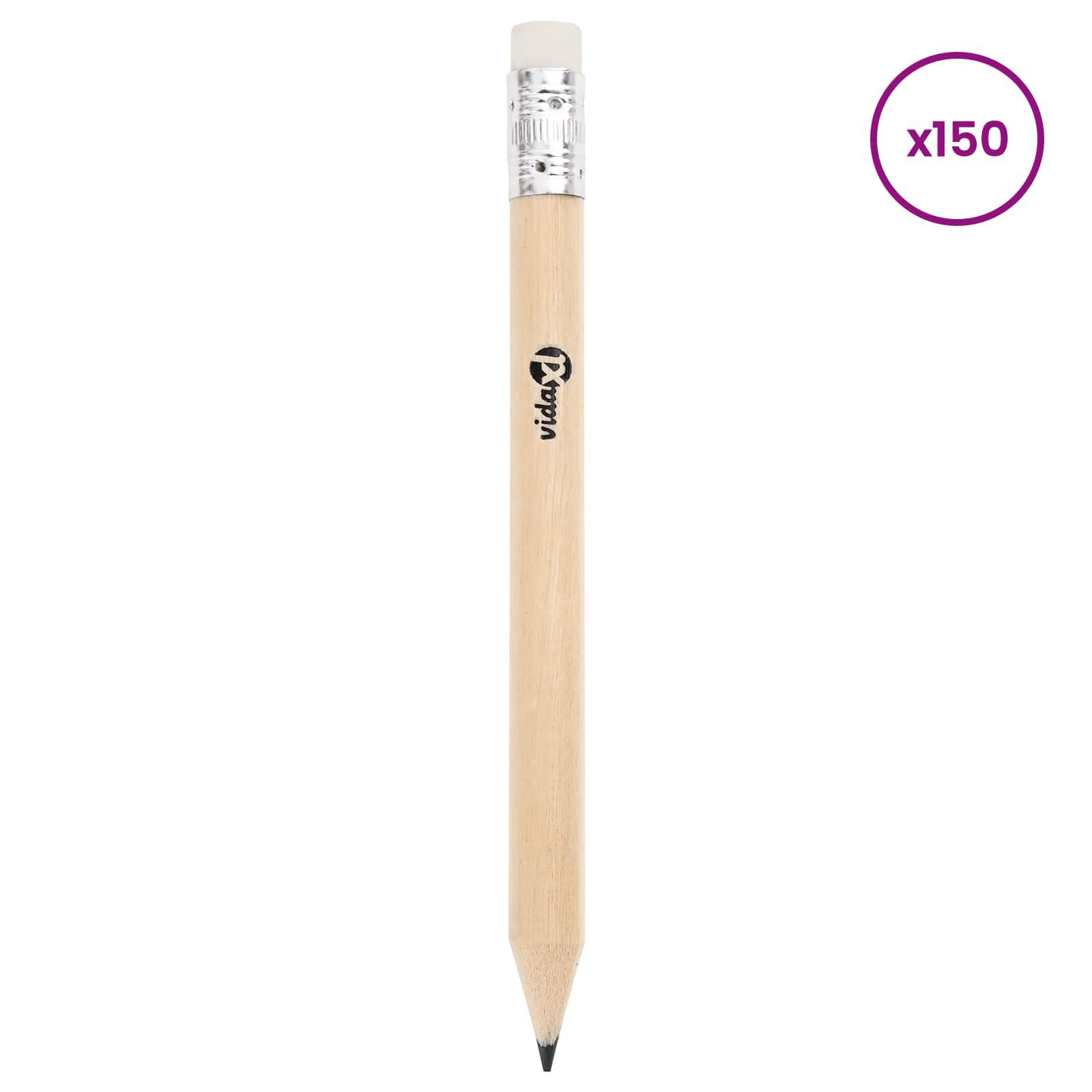 vidaXL Bleistift HB Bleistifte Ø 0,7 x 10 cm Natur Massives Poplar Holz, (150-tlg)