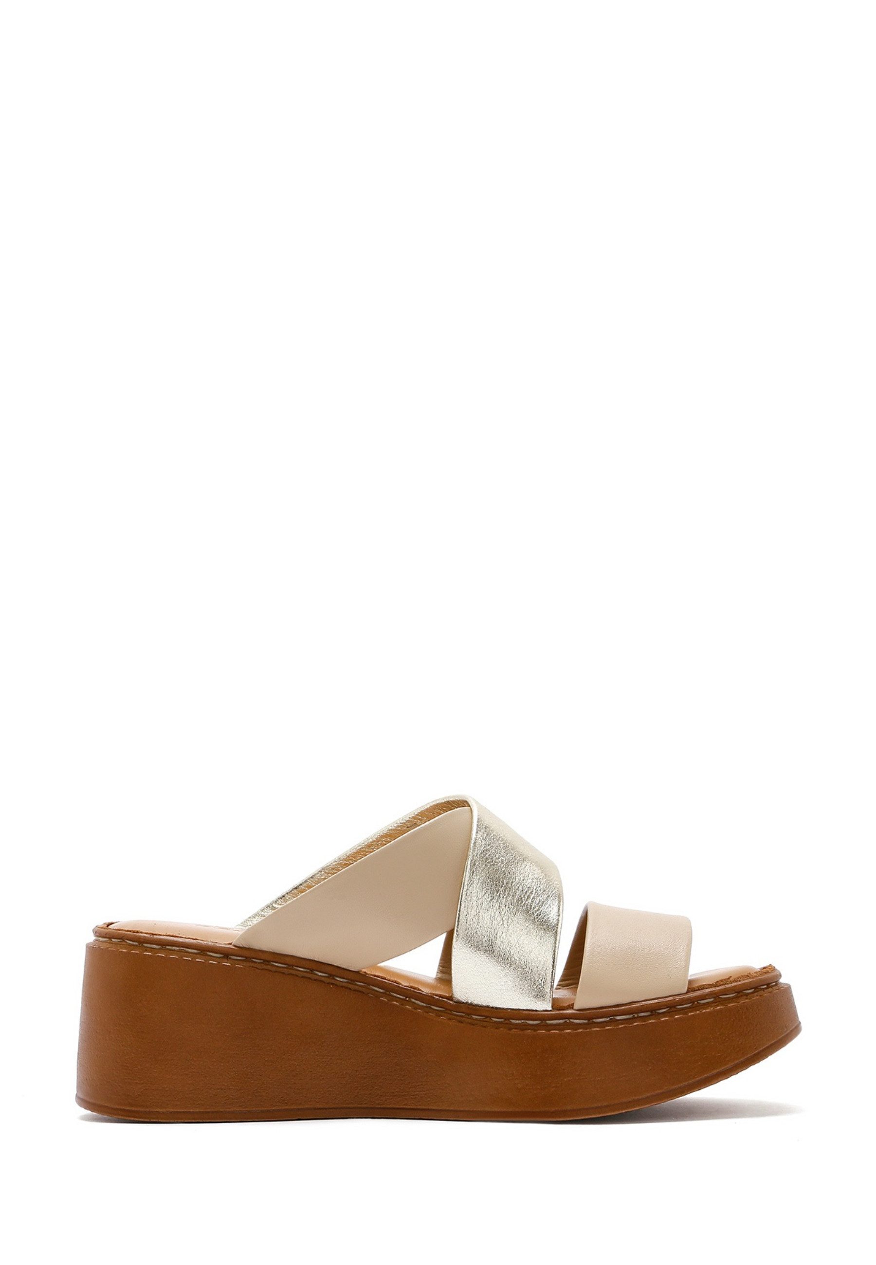 Derimod Plateau Pantoletten aus Leder Mules Lederfutter, TPU Sohle, Absatz günstig online kaufen