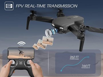 NEHEME NH525 Drohne mit Kamera für Kinder, Faltbare Drohne (1080P, mit 2 Akku Lange Flugzeit Live Übertragung Spielzeug Drohne App)