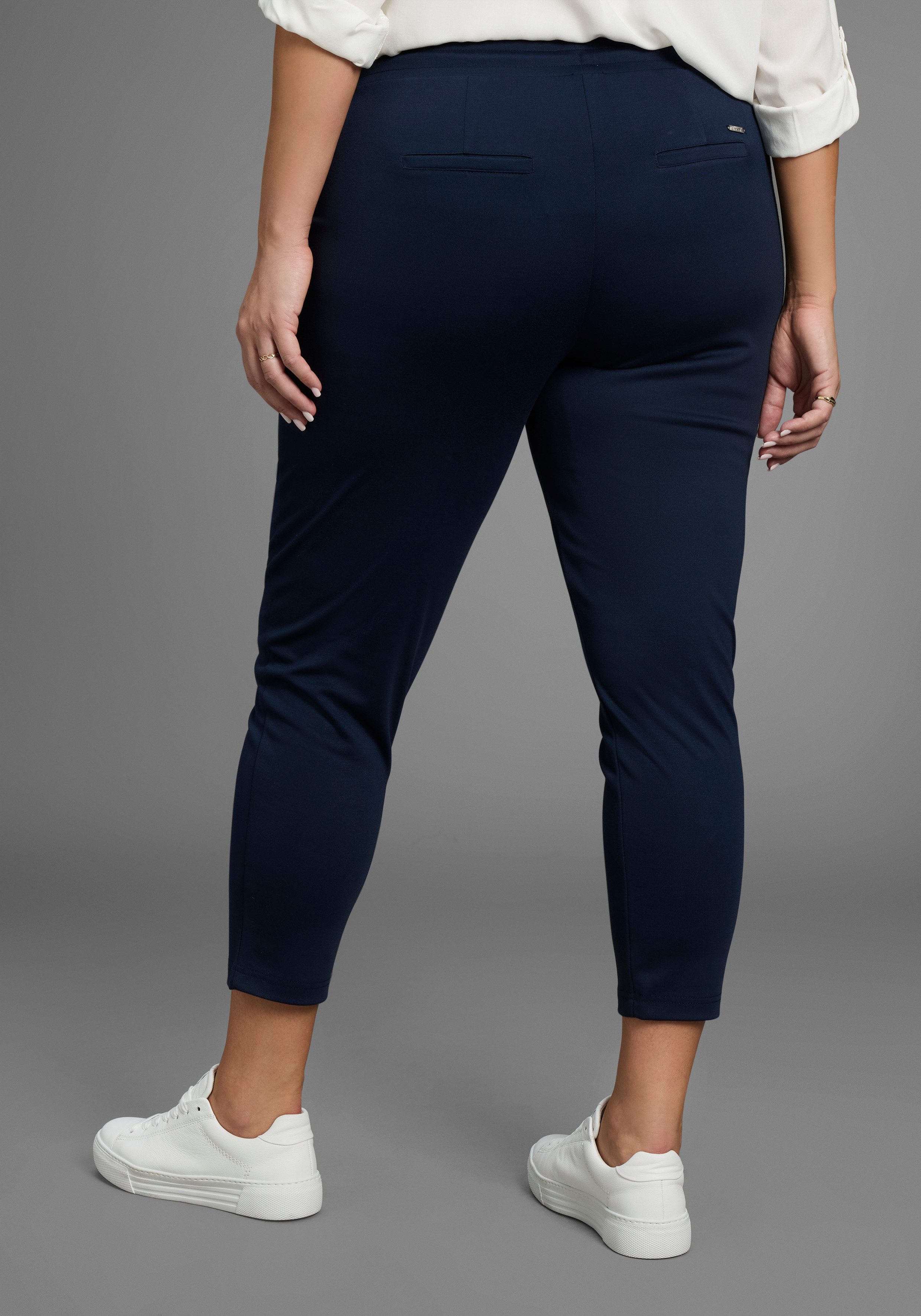 Laura Scott CURVE Jogger Pants im sportiven Look aus formstabilem, elastisc günstig online kaufen