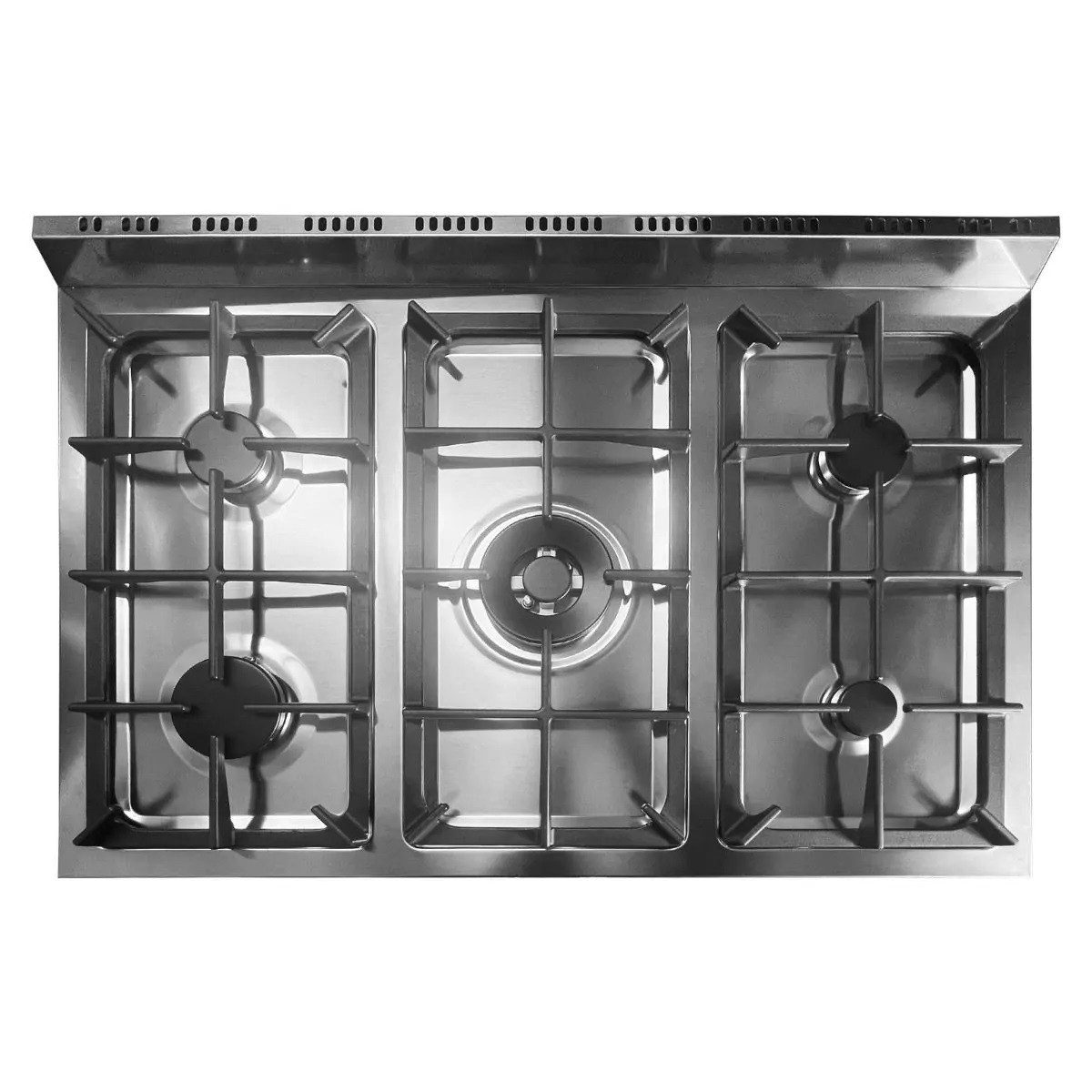 GURARI Gas-Standherd Retro-Design Creme Gas Elektro Standherd 90 cm Range Coocker GCH E 916 Cr R Retro Herd 90 cm mit Doppel Backofen, mit 1-fach-Teleskopauszug, 5-flammigen Gas-Kochfeld, 4,0 kW WOK, Erdgas,Fl.Gas