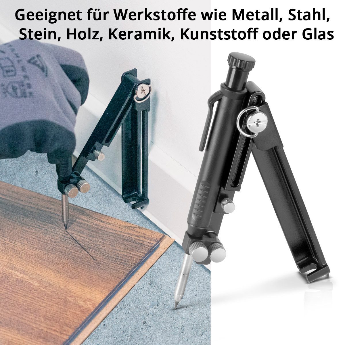STAHLWERK Messschieber Anreißwerkzeug, Markierungswerkzeug, 0, Set, Einzelartikel, variablen Abstandshalter