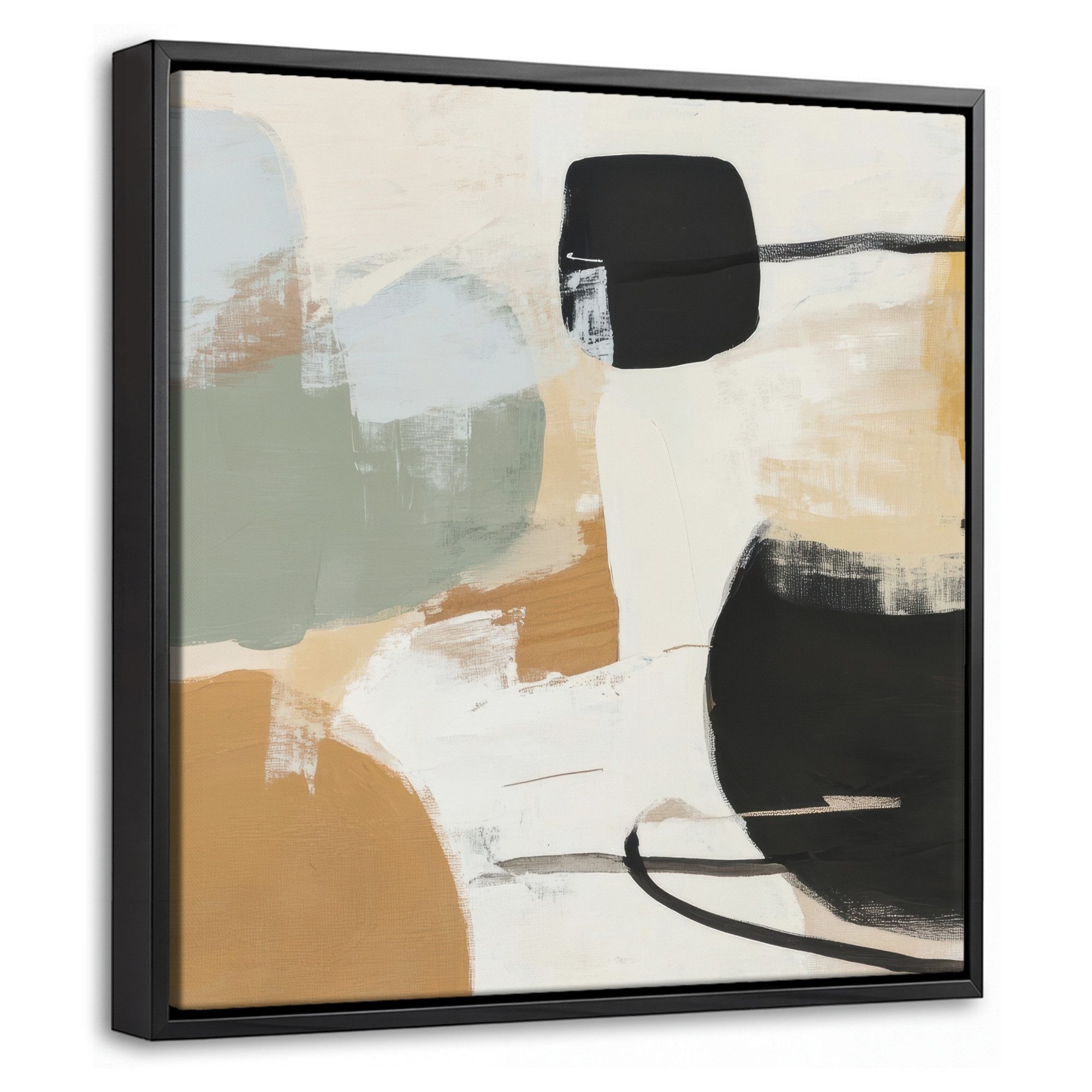 OneMillionCanvasses® Leinwandbild mit Rahmen - Farbe - Abstrakt - Farben, Fotodruck (1 St), Leinwand Bilder Klein, Wand Dekoration Aesthetic 20x20cm