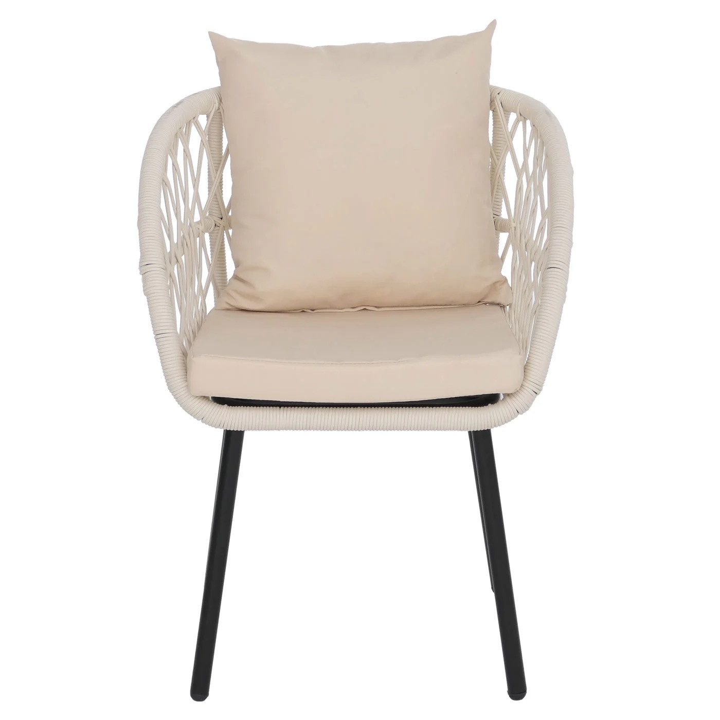 MCW Garten-Essgruppe Essgruppe Garten Alu Essgruppe Set Tisch mit 4 / 6 Geflecht Stühlen, (5-tlg)