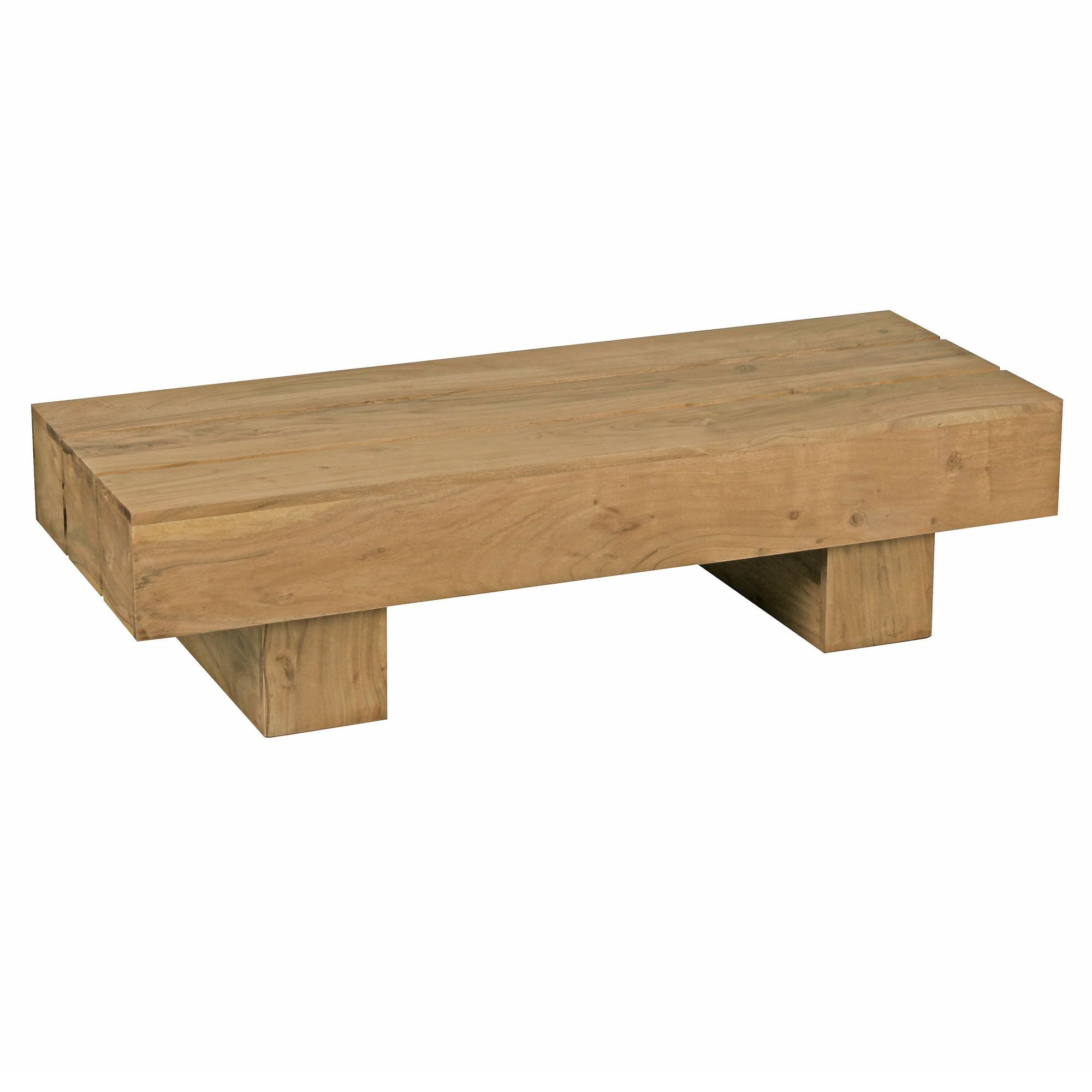 Wohnling Couchtisch Akazie Couchtisch 120 x 45 x 30 cm Massivholz Wohnzimme günstig online kaufen