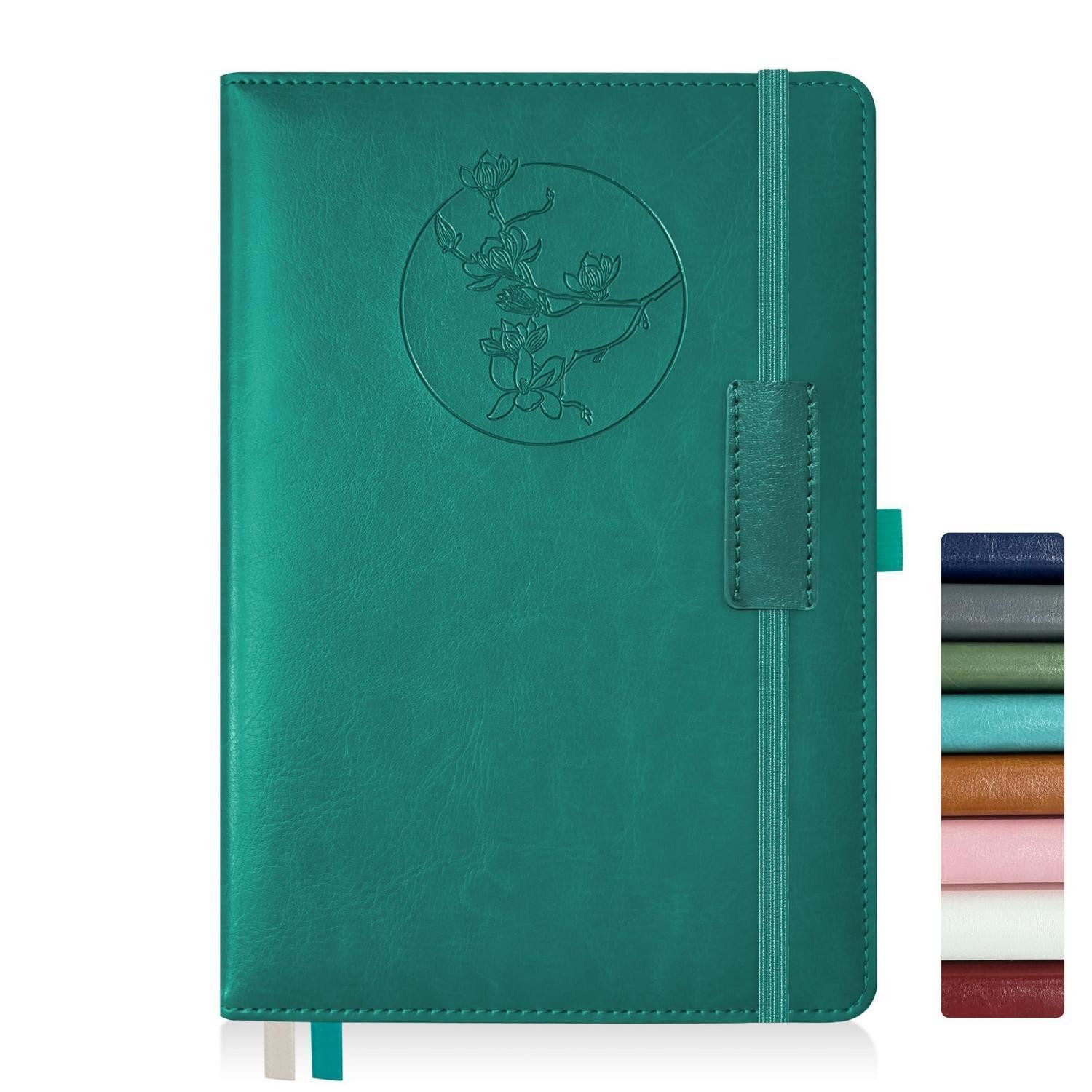 LuxusKollektion Notizbuch Notebook Journal A5 Orchideengrün 256 Seiten in Lederoptik