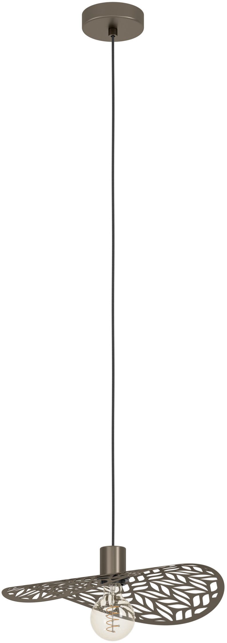 EGLO Hängeleuchte SWABY Pendellampe - Stahl - E27 - 1X60W - IP20, ohne Leuchtmittel, Hängelampe, Deckenlampe, Wohnzimmer, Esszimmer, H110 x Ø40 cm