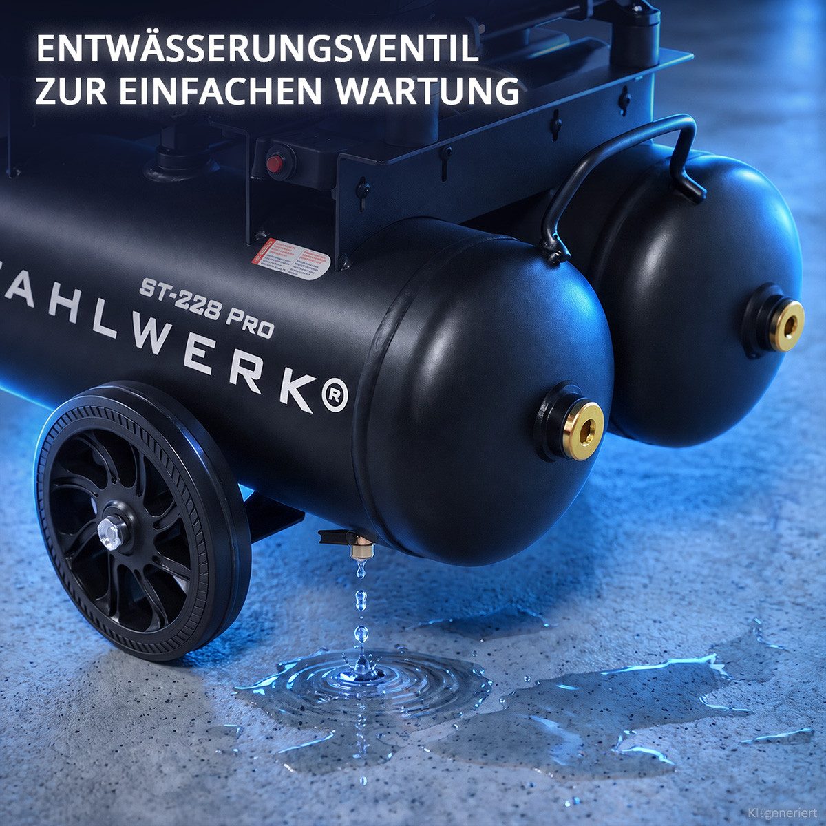 STAHLWERK Kompressor 22 L Tank - ölfrei & leise, 8 bar, Druckluftkompressor, 22 l, 1-tlg. – Bild 5 von 5