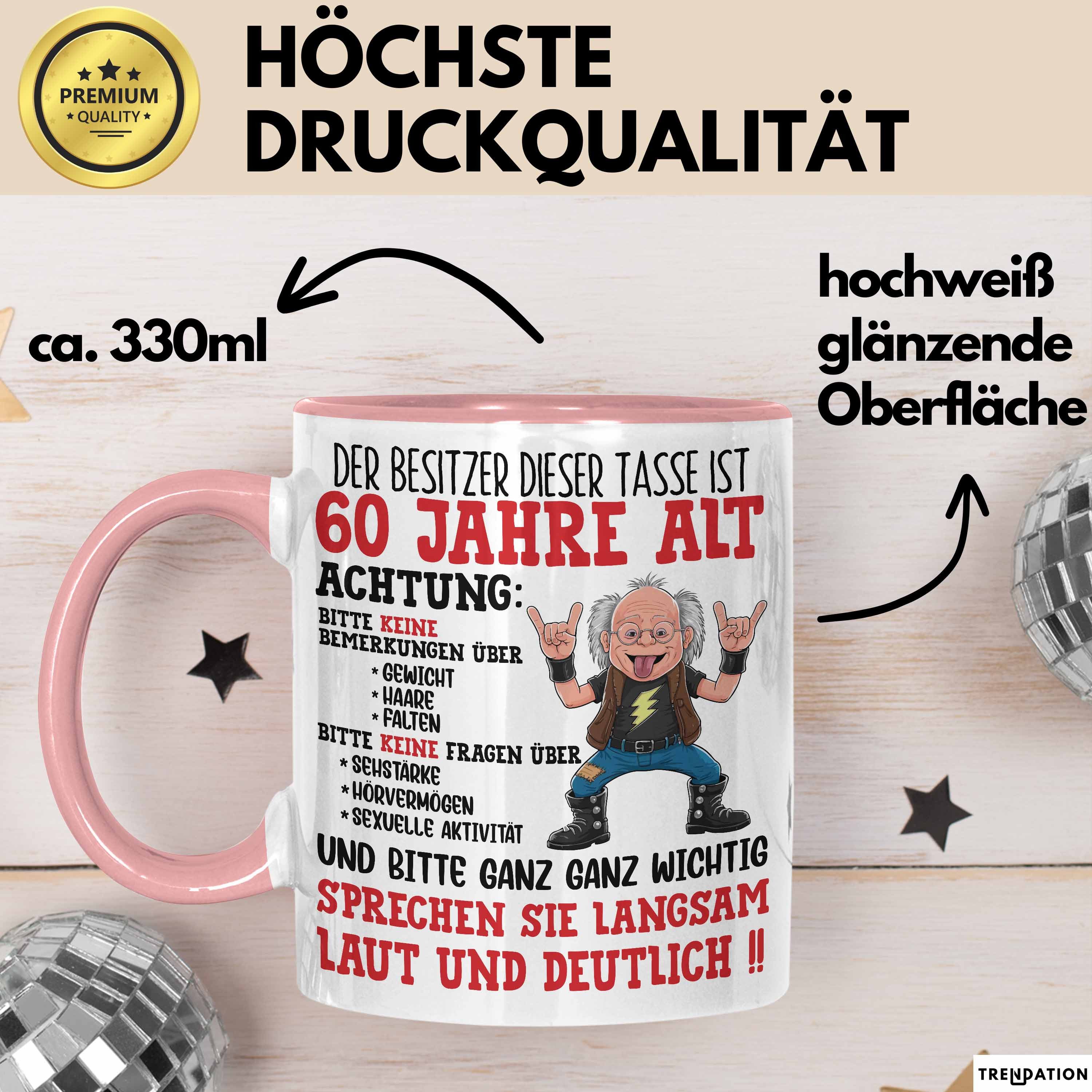 Trendation Tasse 60. Geburtstag Tasse Geschenk Der Besitzer Dieser Tasse Ist 60 Jahre A