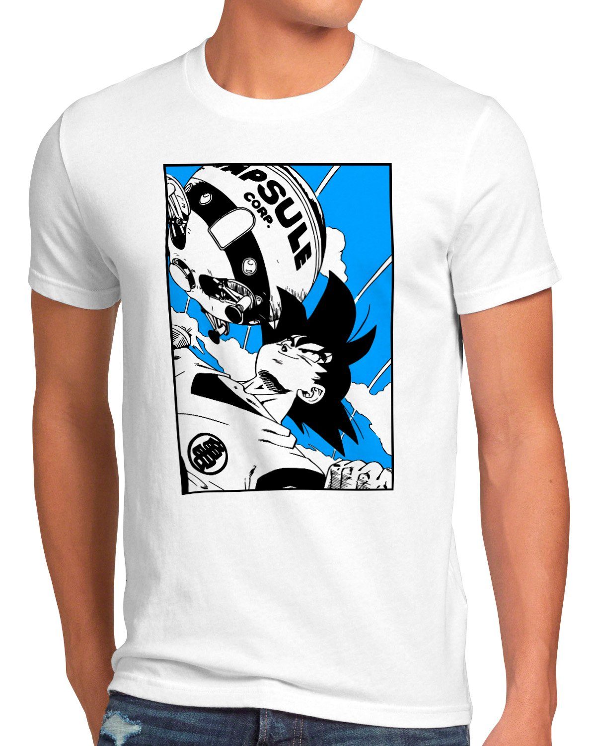 style3 Print-Shirt Herren T-Shirt Capsule Corp super dragonball z gt songoku breakers the kakarot