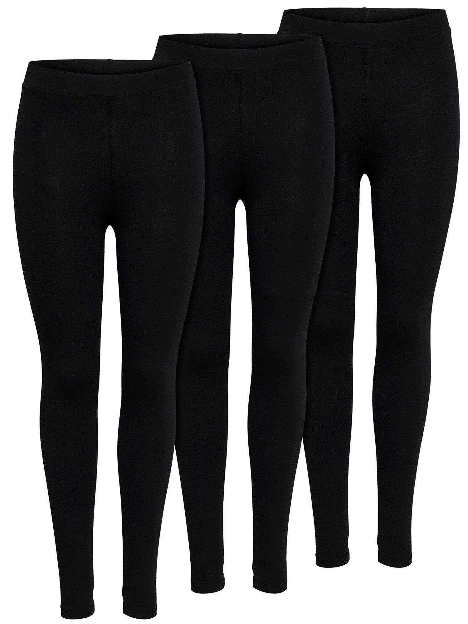 ONLY Leggings ONLLIVE LOVE NEW GE (3-tlg., 3er Pack) an der Hüfte nicht zu kurz, blickdicht