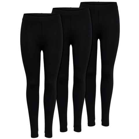 ONLY Leggings ONLLIVE LOVE NEW GE (3-tlg., 3er Pack) an der Hüfte nicht zu kurz, blickdicht