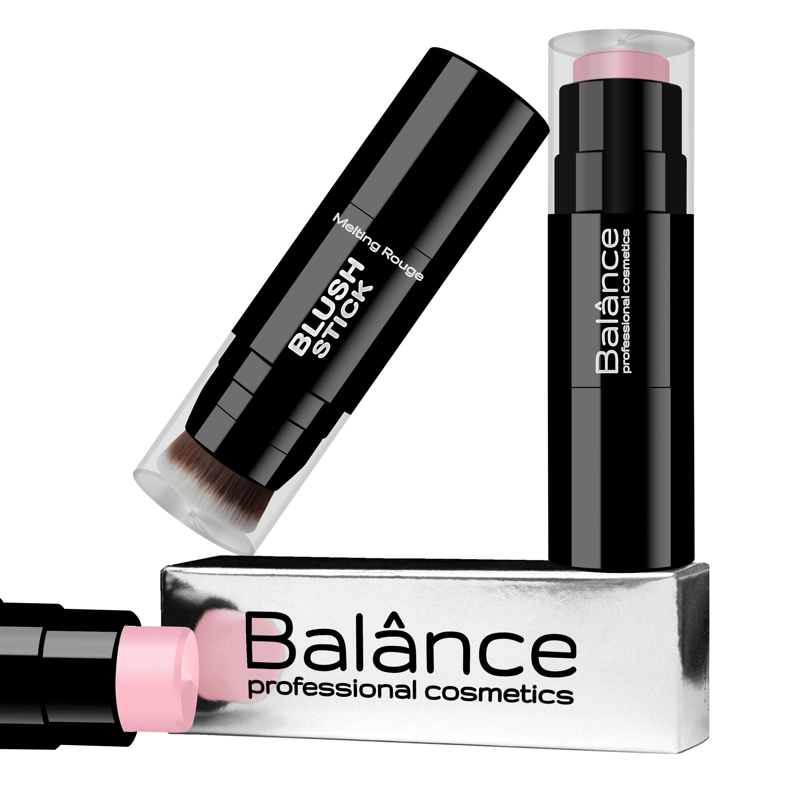 Make-up Stick Blush Stick 4 Farben Kabuki Pinsel leuchtender Teint