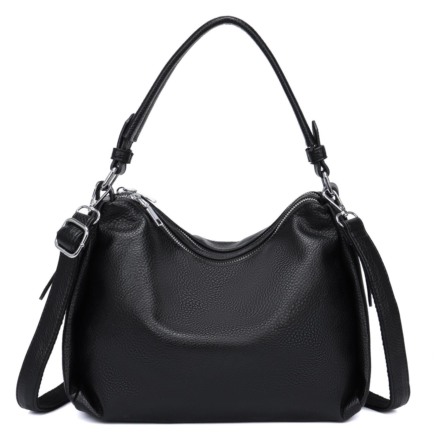 Schultertasche DAMEN TASCHE SHOPPER Umhängetasche Crossover Hobo Bag Leder Optik