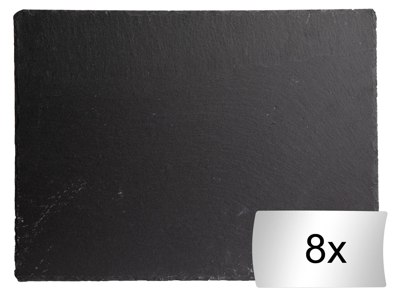 HIT Trading Platzteller Schieferplatten 8er Set RYLEE, Grau, B 40 cm