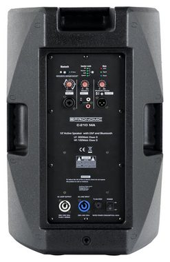 Pronomic C-210 MA - Aktive 2-Wege Bi-Amp Box Lautsprecher (Bluetooth, 200 W, mit 2 Kanälen - 10 zoll Woofer und DSP-Presets)