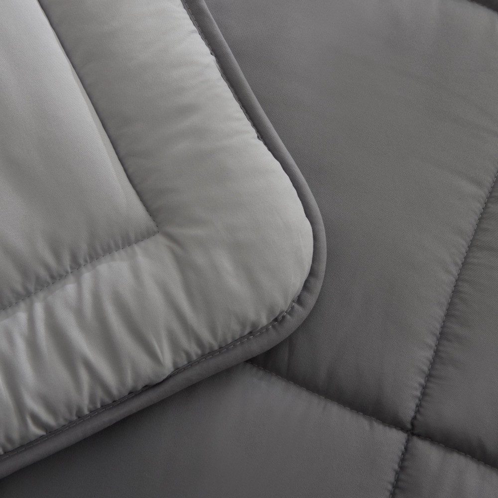 Karaca Tagesdecke Karaca Doppelseitige Decke 135x200 cm - Bettdecke Anthrazit & Grau