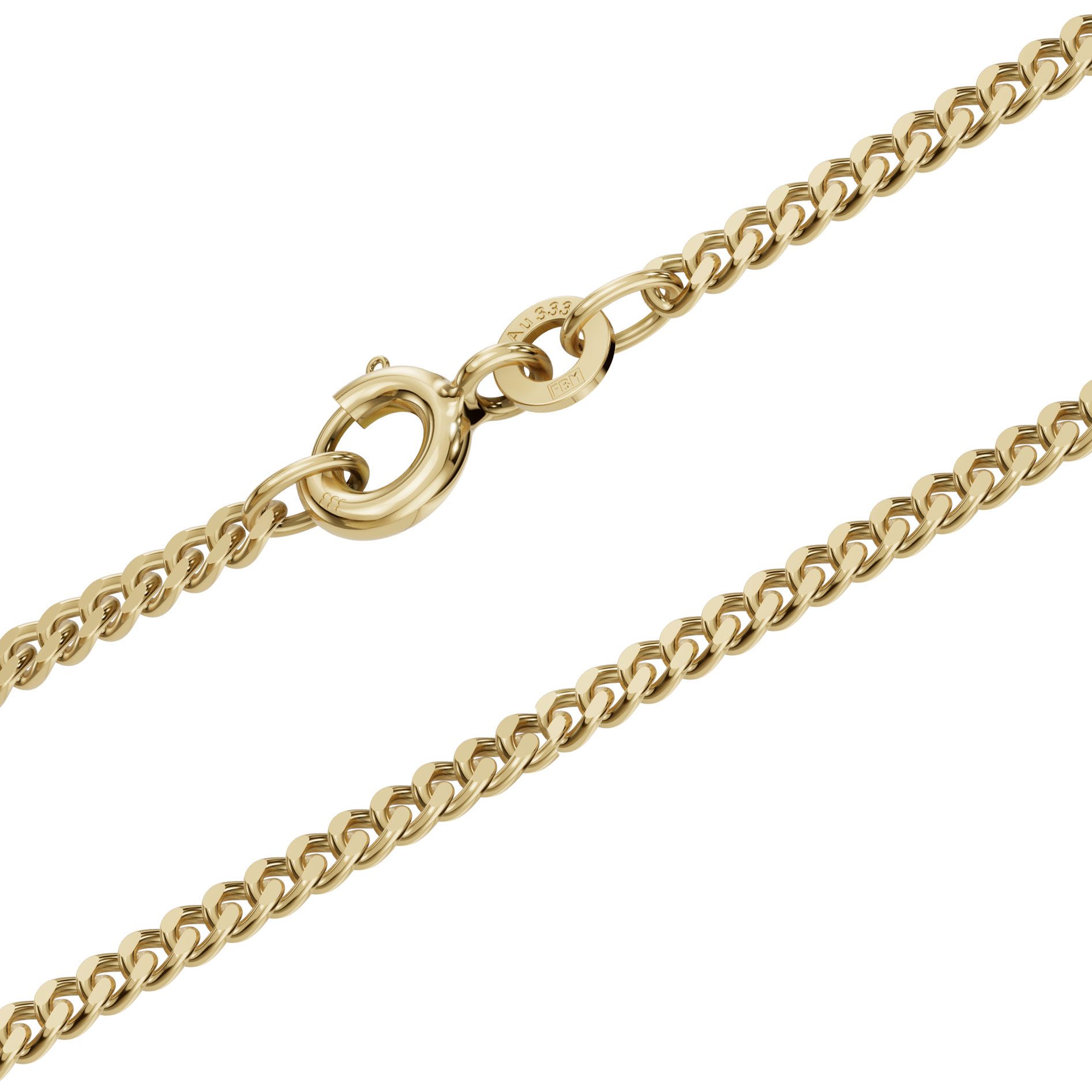 HOPLO Panzerkette Goldkette Panzerkette Halskette Breite 2,1 mm 40 cm 333-8 günstig online kaufen