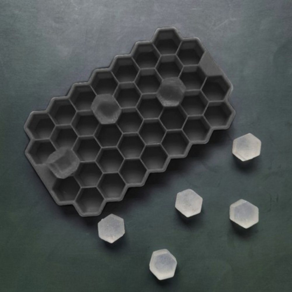 Ruhhy Eiswürfelform 2-tlg), Ice Silikonform, (Deckel Eiswürfelbehälter Cube Eiswürfel