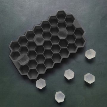 Ruhhy Eiswürfelform Silikonform, (Deckel Eiswürfel 2-tlg), Eiswürfelbehälter Ice Cube