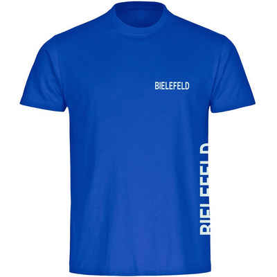 multifanshop T-Shirt Herren Bielefeld - Brust & Seite - Männer