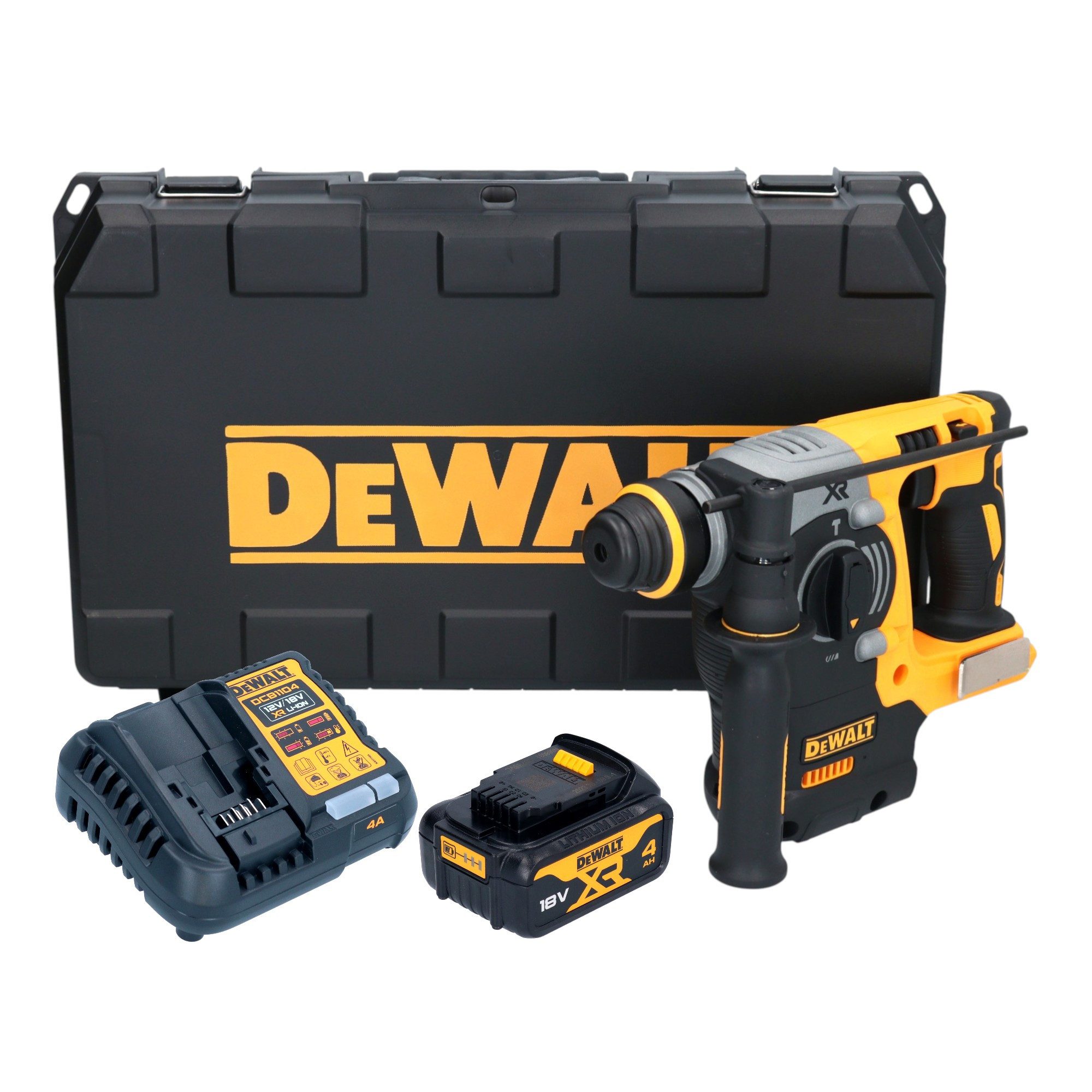 DeWalt Akku-Bohrhammer DCH 273 M1T Kombihammer 18V 2,1J + 1x Akku 4,0Ah + Lader + Koffer