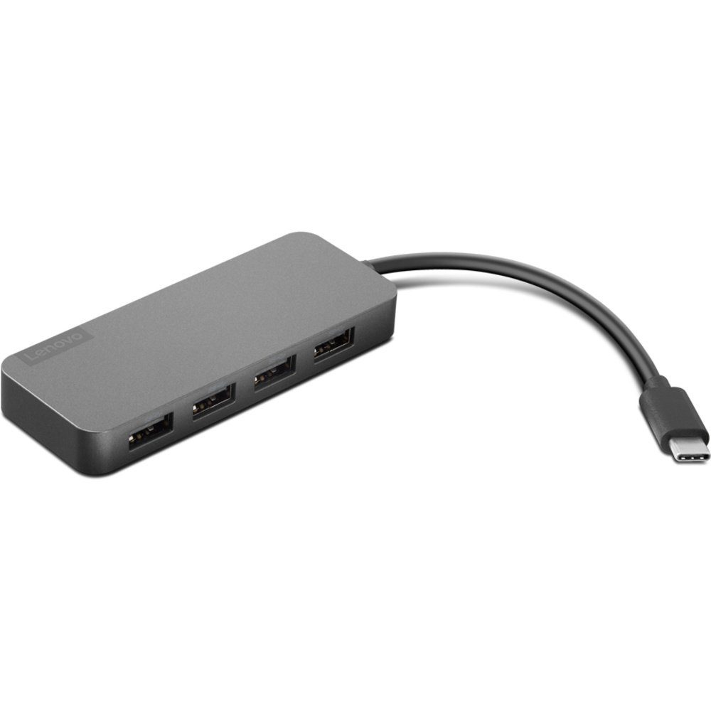 Lenovo USB-Verteiler Lenovo USB-C to 4-Port USB-A USB-Kombi-Hub Eisen-Grau
