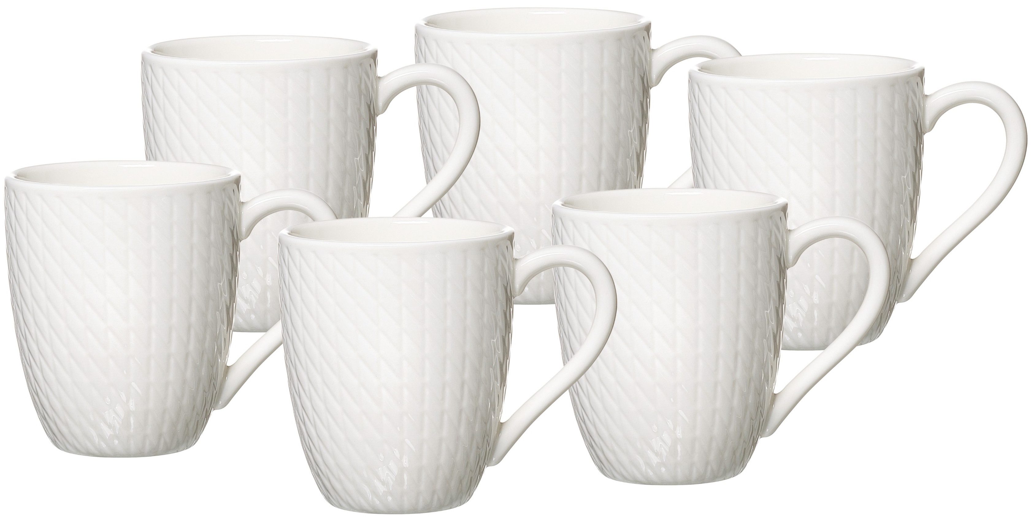 Ritzenhoff & Breker Becher Saphir, 6-tlg., Porzellan, Kaffeebecher, 6er Set, je 320 ml