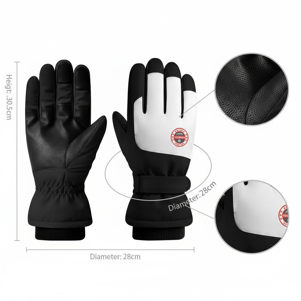 DOTMALL Fahrradhandschuhe rutschfeste Winterhandschuhe Einheitsgröße, touchscreen-tauglich – Bild 4 von 5