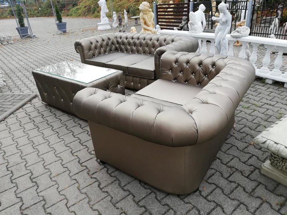 Couch Sitzer Garnitur Sofa JVmoebel Chesterfield-Sofa, 3+2