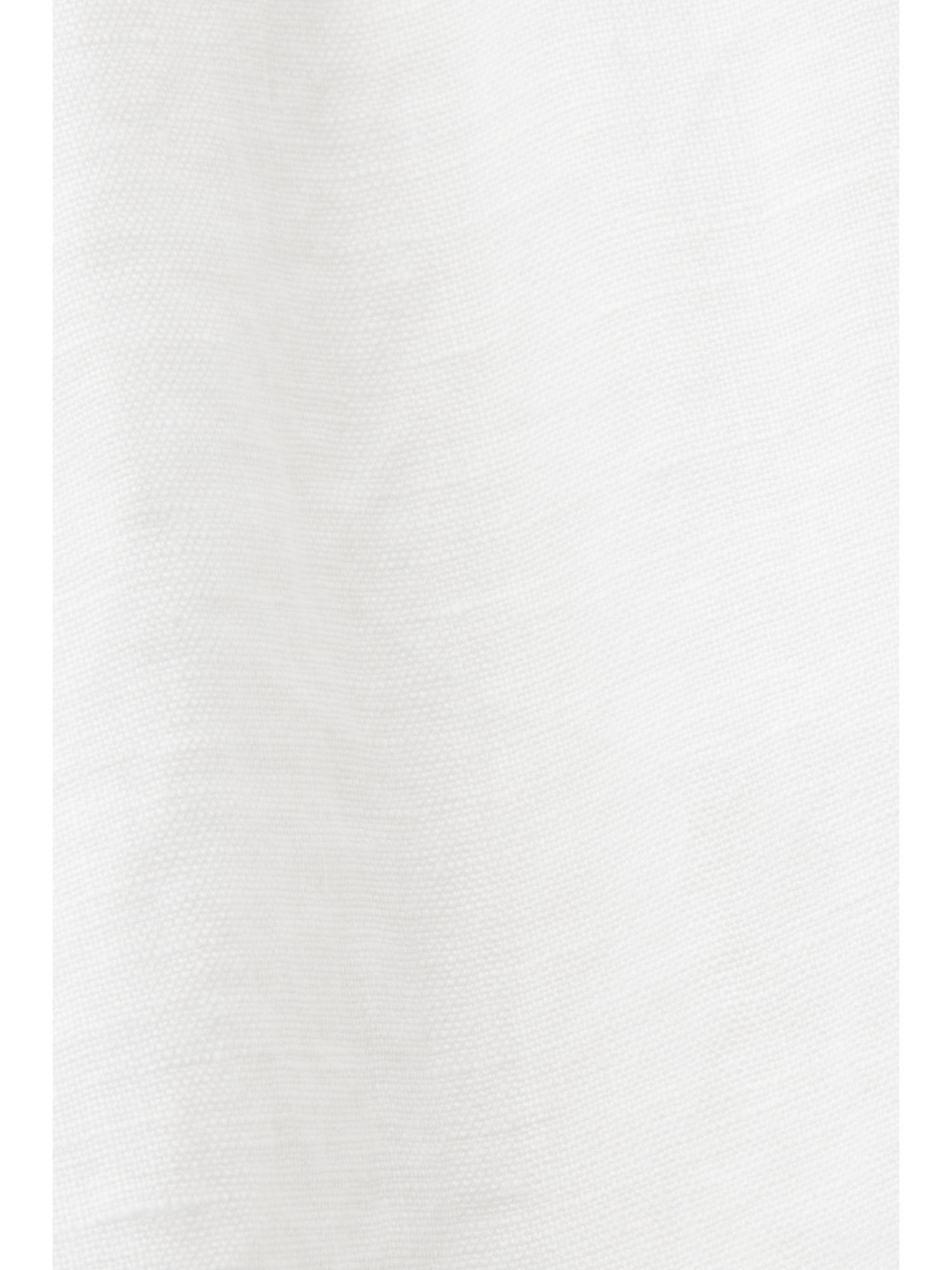 Leinen Minikleid 100 % WHITE Collection Esprit Wickelkleid,