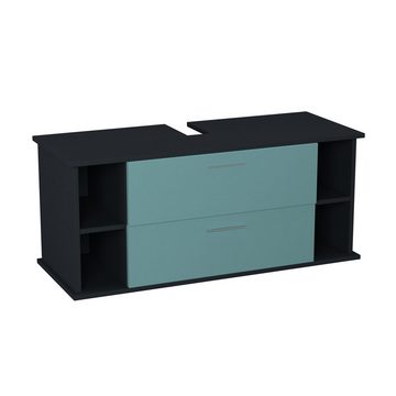 GARLIVO Waschbeckenunterschrank GLA-120 mit Schubladen, Badezimmer Waschtischunterschrank, Grün Breite 120 cm, Soft-Close, Push-to-Open/ Tip-On, Hängend